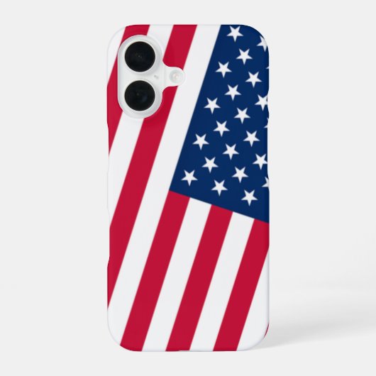 Coque iPhone 16 Étui iPhone Drapeau Américain (Verso)