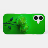 Coque iPhone 16 Étui iPhone Duo Roses Vert Citron (Verso Horizontal)