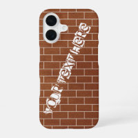 Étui iPhone en Mur de Briques avec Texte Personnal