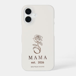Coque iPhone 16 Étui iPhone en pierre de rose MAMA personnalisé
