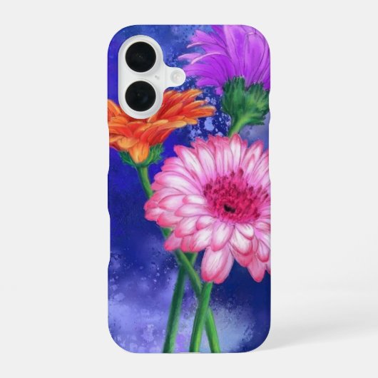 Coque iPhone 16 Étui iPhone Gerbera Daisies (Verso)