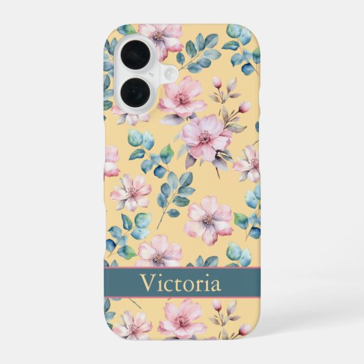 Coque iPhone 16 Étui iPhone / iPad floral girly coloré (Verso)