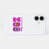 Coque iPhone 16 Étui iPhone J'adore le Zoo (Verso Horizontal)