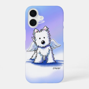 Coque iPhone 16 Étui iPhone KiniArt Angel Westie