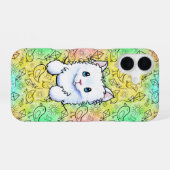 Coque iPhone 16 Étui iPhone Kitty amoureux des oiseaux (Verso Horizontal)