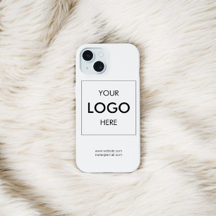Coque iPhone 16 Étui iPhone Logo Entreprise Blanc