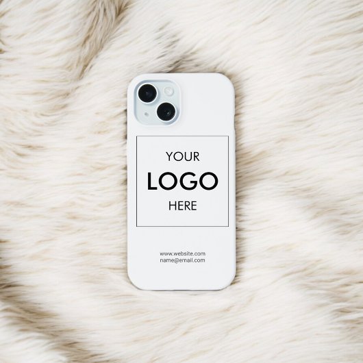 Coque iPhone 16 Étui iPhone Logo Entreprise Blanc