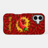 Coque iPhone 16 Étui iPhone Pepper with Flame (Verso Horizontal)