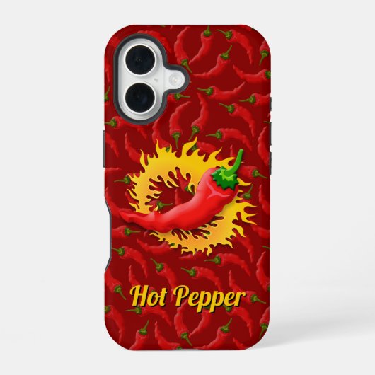 Coque iPhone 16 Étui iPhone Pepper with Flame (Verso)