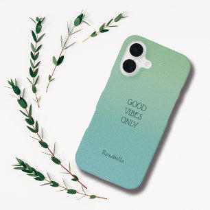 Coque iPhone 16 Étui Iphone personnalisé avec citation et nom Ombr