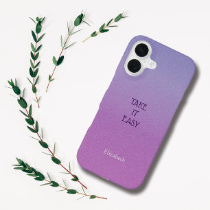 Coque iPhone 16 Étui iPhone personnalisé avec citation et nom Ombr