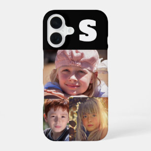 COQUE iPhone 16 ÉTUI IPHONE PERSONNALISÉ AVEC COLLAGE PHOTO MONOGR