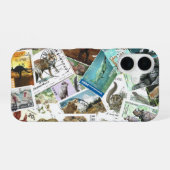 Coque iPhone 16 Étui iPhone pour timbres-poste d'animaux (Verso Horizontal)