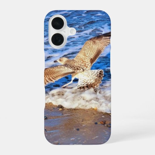 Coque iPhone 16 Étui iPhone pour vol de mouette gracieuse sur la p (Verso)