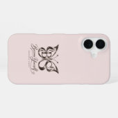 Coque iPhone 16 Étui iPhone rose gold papillon blush esthétique (Verso Horizontal)