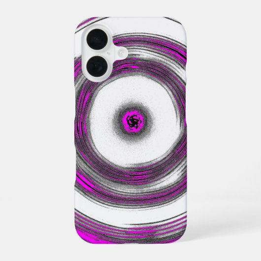 Coque iPhone 16 Étui Magenta Ripple (Verso)