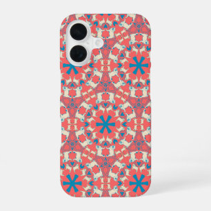 Coque iPhone 16 Étui motif pug corail