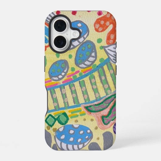 Coque iPhone 16 Étui organique / jaune (Verso)