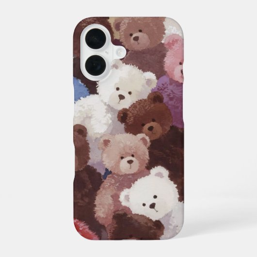 Coque iPhone 16 Étui Oursons Câlins (Verso)