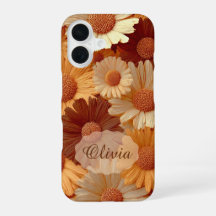 Étui personnalisé avec motif floral bohème rustiqu