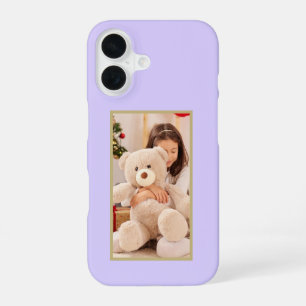 Coque iPhone 16 Étui personnalisé photo lavande pastel Case-Mate