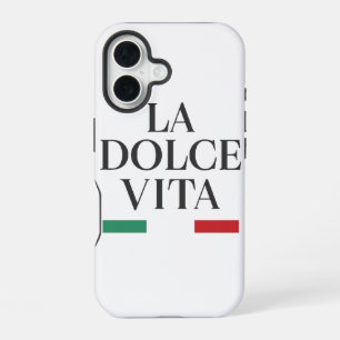 Coque iPhone 16 Étui pour I-Phone La Dolce Vita Italien