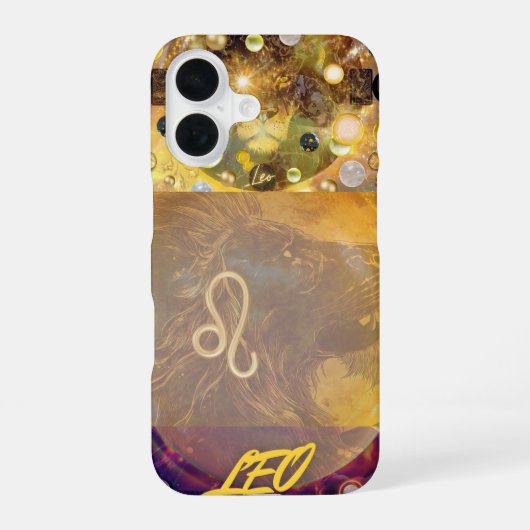 Coque iPhone 16 Étui pour iPhone 15 Leo le Lion (Verso)