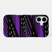 Coque iPhone 16 Étui pour iPhone 16 à motif violet et noir (Verso Horizontal)