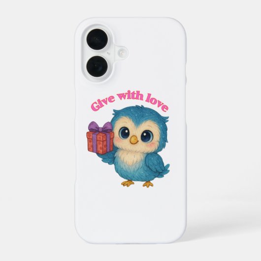 Coque iPhone 16 Étui pour iPhone 16 avec le message « Donner avec (Verso)
