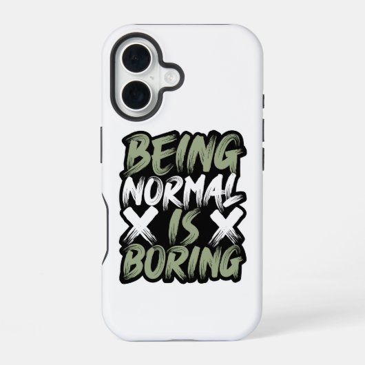 Coque iPhone 16 Étui pour iPhone 16 "Être Normal Est Ennuyeux" (Verso)