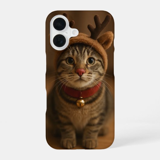 Coque iPhone 16 Étui pour iPhone 16 Rudolph le Chat (Verso)