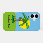 Coque iPhone 16 Étui pour iPhone avec dessin animé de palmier (Verso Horizontal)