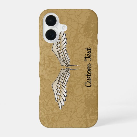 Coque iPhone 16 Étui pour iPhone Beige Wings (Verso)
