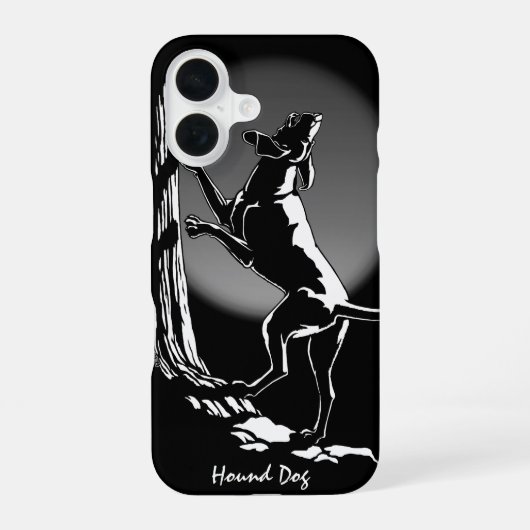 Coque iPhone 16 Étui pour iPhone d'art de chien de chasse Coonhoun (Verso)
