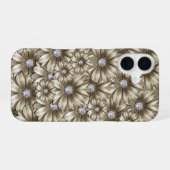 Coque iPhone 16 Étui pour iPhone en pierres précieuses Diamond Flo (Verso Horizontal)