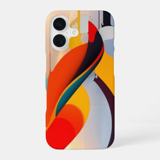 Coque iPhone 16 Étui pour iPhone / iPad d'art abstrait (Verso)