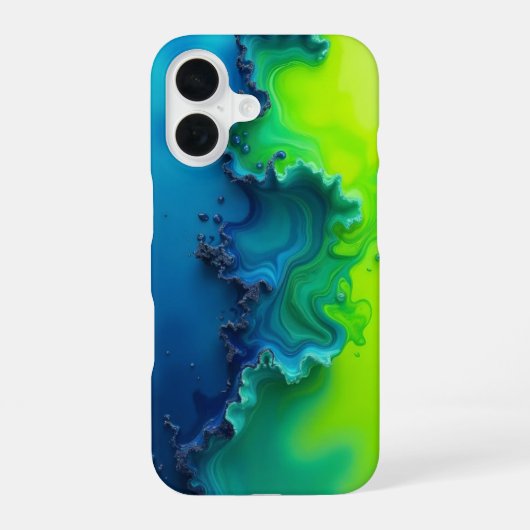 Coque iPhone 16 Étui pour iPhone Verdant Fracture (Verso)