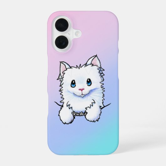Coque iPhone 16 Étui pour iPhone White Kitty (Verso)