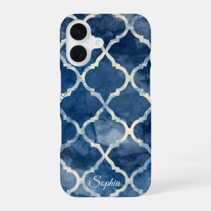 Coque iPhone 16 Étui pour téléphone à treillis arabesque – Géométr