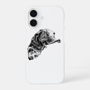 Coque iPhone 16 Étui pour téléphone avec chien australien vu de de