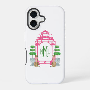Coque iPhone 16 Étui robuste pour iPhone 16 avec monogramme de pag
