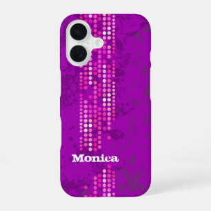 Coque iPhone 16 Étui style surf rose violet personnalisé