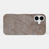 Coque iPhone 16 Étui tourbillon marbre marron (Verso Horizontal)