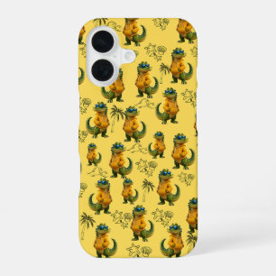 Coque iPhone 16 Étui tropical Cool Sandy Crocodile pour BeiPhone /