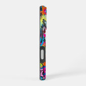 Coque iPhone 16 Étui vibrant néon graffiti pour iPhone 16 (Côté droit)