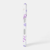 Coque iPhone 16 Étui Violet Rêveur Livres & Rubans Motif (Côté droit)