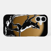 Coque iPhone 16 Étuis iPhone d'art de chien de chasse Coonhound Ar (Verso Horizontal)