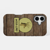 Coque iPhone 16 Étuis iPhone en bois foncé Buck Head (Verso Horizontal)
