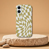 Coque iPhone 16 Étuis modernes iPhone 16 à damier ondulé