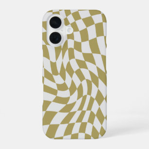 Coque iPhone 16 Étuis modernes iPhone 16 à damier ondulé